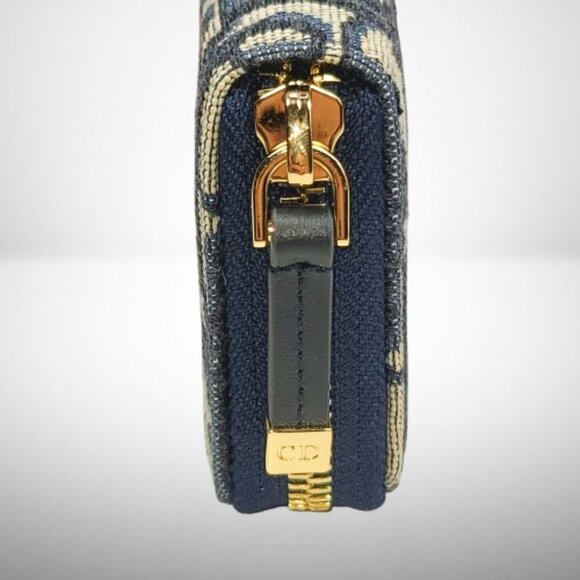 Dior Small 30 Montaigne Voyageur Coin Purse in Blue Dior Oblique Jacquard - Picture 6 of 8